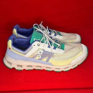 On Cloud Running shoe Cloudvista Sneakers in Blue, Green, and Yellow 11.5